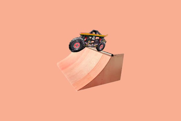 He's not just driving, he's dropping in